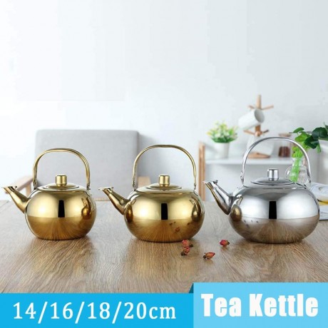 CHXIHome Tea Kettle Stovetop Whistling Tea Pot Stainless Steel Tea Maker Infuser Tea Kettle Water Filters Tea Pot Infuser KettleSilver 18CM B08925GPLR