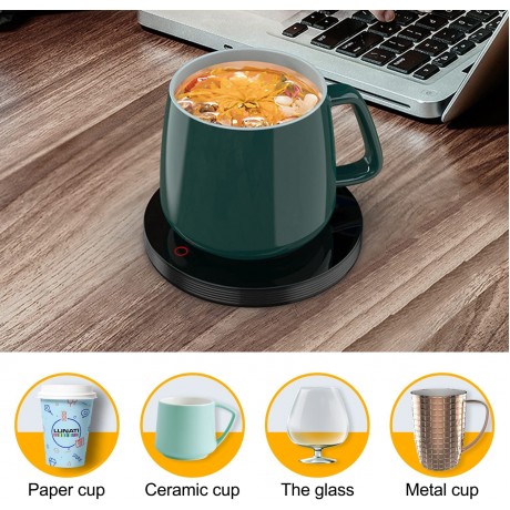 Coffee Mug Warmer for Desk Auto On Off Gravity-Induction Smart Coffee Cup Warmer for Coffee Tea Beverage Milk Cocoa Water Soup Coffee Warming Plate for Office Home Desk Use B09V46W8SF