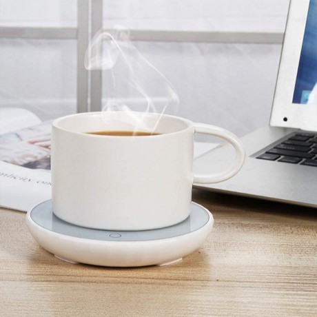 Coffee Warmer for Desk,Electric Cup Warmer Heater Pad for Coffee Tea Milk Beverage Water for Office Home Desk Use White 4.6x4.6x0.6inch B07VF8LNXM