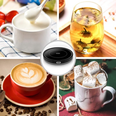 Smart Coffee Warmer BESTINNKITS Auto On Off Gravity-induction Mug Warmer for Office Desk Use Candle Wax Cup Warmer Heating Plate Up To 131F 55C Black B07NQDWQXS