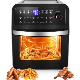 Nictemaw Air Fryer Oven 13 QT 1700 W Convection Air Fryer Toaster Oven 16-in-1 Dedicated Cooking Functions Airfryer with LED Touch-screen Panel Deluxe Accessories B09BJ8WCCB