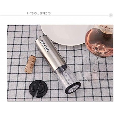 Dancing Wolf Electric Bottle Opener Water Drop Button Stainless Steel Charging Electric Bottle Opener Electric Wine Bottle Opener Color : Black B0B5HD5M3K
