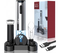 Electric Wine Opener with Charging Base 7 in 1 Cor 