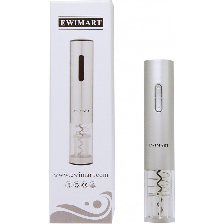 EWIMART Electric Wine Bottle Opener Silver Color Corkscrew Bottle Opener without Batteries B07VPHQ9TK