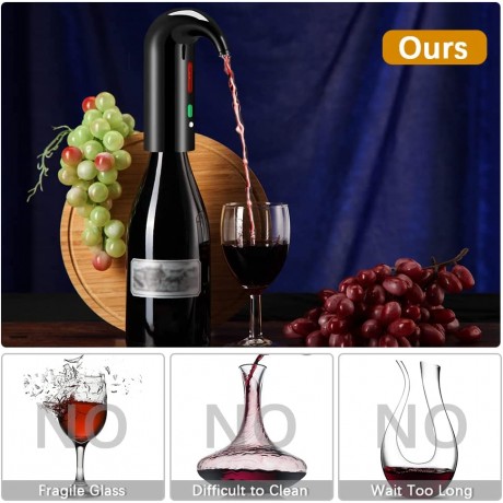 Irishom Wine Gift Set with Battery Powered Electric Wine Bottle Opener + Wine Aerator Electric Wine Decanter and Dispenser + Vacuum Wine Stopper + Foil Cutter + Zippered Storage Box B0B2KBKKWM