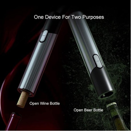Silver Efficient Stainless Steel Automatic Electric Wine Bottle Opener Operation Simple Durable Corkscrew USB Charging Light Exquisite for Red Wine Beer B09WZSGM5K