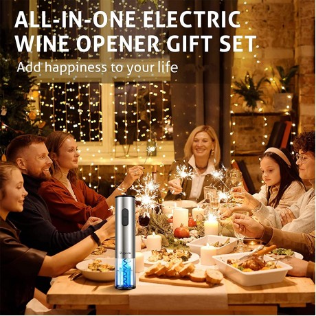 Zupora Electric Wine Opener Set Battery Operated Electric Wine Bottle Opener Automatic Wine Opener Electric Electric Bottle Opener Electric Corkscrew Electronic Wine OpenersBattery not included B07G835D2S