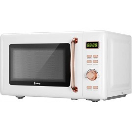 20L Countertop Microwave Oven with LCD Display Retro Style White B08V8NJBK5