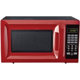 700W Kitchen timer clock Output Microwave Oven 0.7 cu ft Red B0763J132C