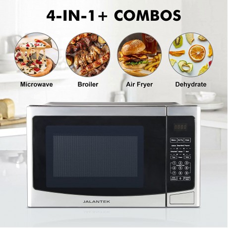 JALANTEK 4-in-1 Microwave Oven with Healthy Air Fry Toaster Oven Dehydrator 1.2 Cu.ft 30L with Easy Clean Interior Stainless steel B08CXZZ7ZJ