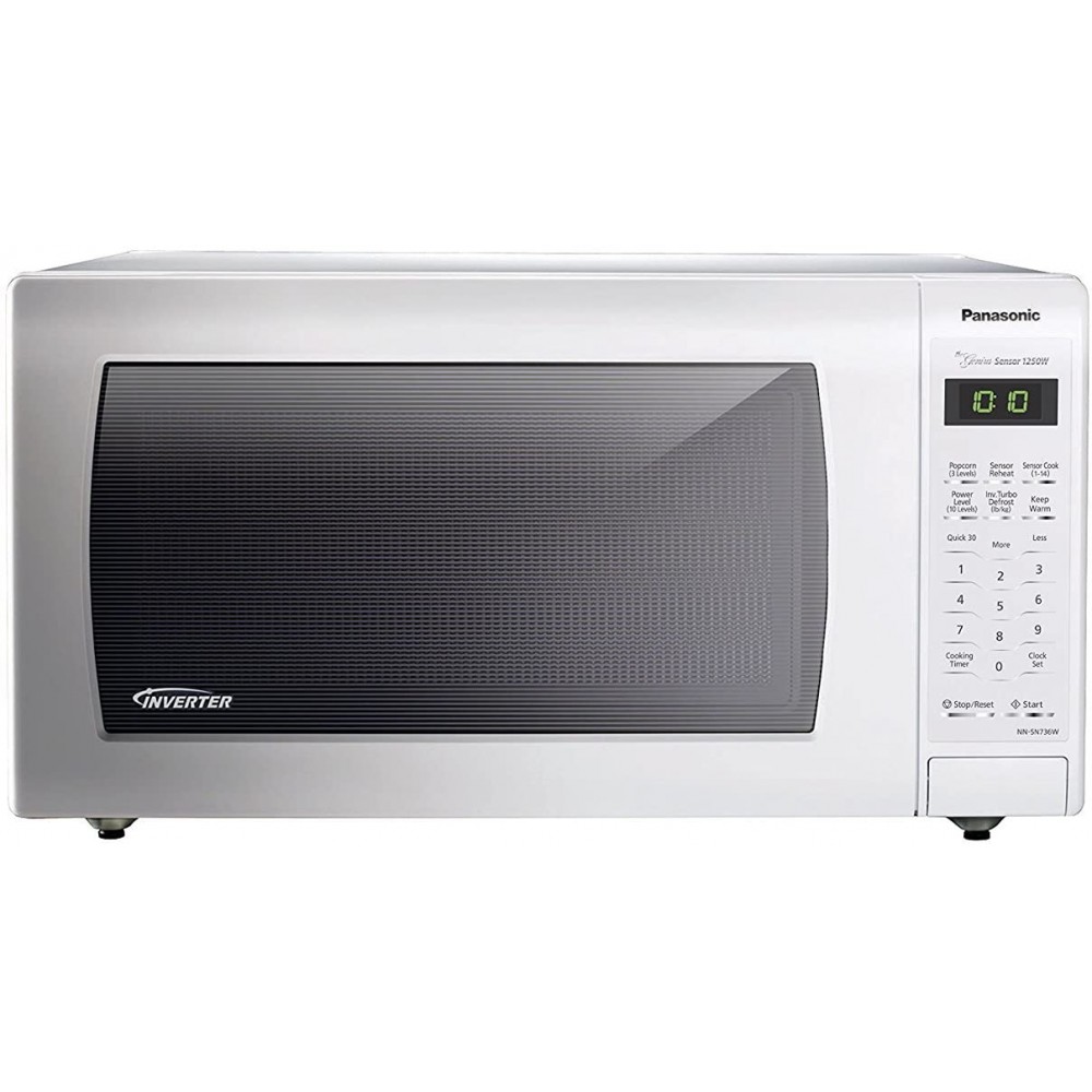 PANASONIC Countertop Microwave Oven with Inverter Technology Genius Sensor Turbo Defrost and 1250W of high cooking power – NN-SN736W – 1.6 cu. Ft. White B01DEWZUHI