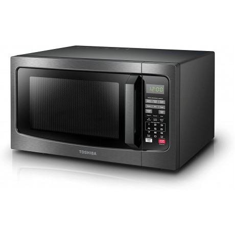 Toshiba EM131A5C-BS Microwave Oven with Smart Sensor Easy Clean Interior ECO Mode and Sound On Off 1.2 Cu Ft Black Stainless Steel B071WCB1T6