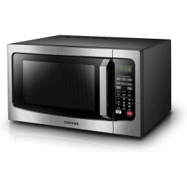 Toshiba EM131A5C-SS Microwave Oven with Smart Sensor Easy Clean Interior ECO Mode and Sound On Off 1.2 Cu Ft Stainless Steel B076VB5JFQ