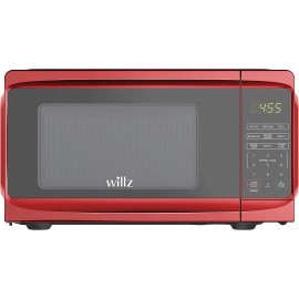 Willz Countertop Small Microwave Oven 6 Preset Cooking Programs Interior Light LED Display 0.7 Cu.Ft 700W Red WLCMV807RD-07 B08VVYYDN5