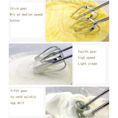 5 Speed Electric Hand Mixer 150W Lightweight Hand Mixer with Whisk And Dough Hook Cake Mixer Baking Mixer Dough Mixer for Easy Whipping of Dough Cream Cakes,Blue B09VC3X8VN
