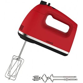 Courant Hand Mixer Turbo Function 5-Speed Beaters & Dough Hooks for Baking and Cooking Red B09HL9G5HQ