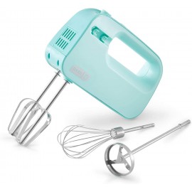 Dash SmartStore™ Deluxe Compact Electric Hand Mixer + Whisk and Milkshake Attachment for Whipping Mixing Cookies Brownies Cakes Dough Batters Meringues & More 3 Speed 150-Watt – Aqua B08XSGX1FB