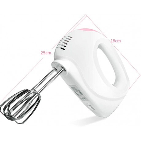 DX Compact Hand Mixer Electric for for Whipping + Mixing Cookies Brownies Cakes Dough Batters Meringues & More 5 Speed B086PDZ8RK