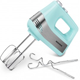 Hand Mixer Electric REDMOND Hand Held Mixer with Turbo Function Stainless Steel 5-Speed Kitchen Mixer for Whipping Mixing Cookies Cakes Dough Batters Water Green B099NC1GZY