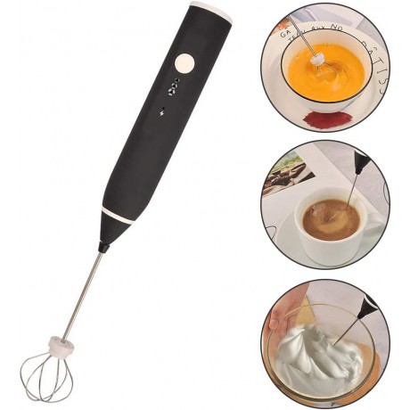 jieli Portable Electric Hand Mixer Small Hand-Held Mixer Electric Stick Blender with 3 speed mode adjustment and usb fast charging for Egg Mix Cappuccino Hot Chocolate B07WS17SPF