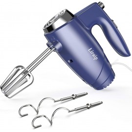 Liraip Hand Mixer Electric,Upgrade Power handheld Mixer for Baking Cake Egg Cream Food Beater,5 speeds + Eject Button and 4 accessories Blue B08CVPWBH5