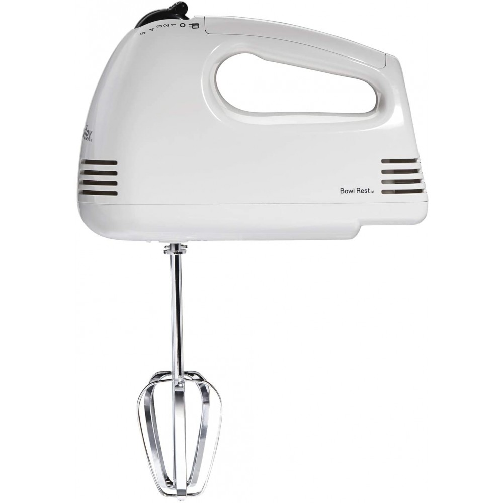 Proctor Silex 5-Speed Electric Hand Mixer with Bowl Rest Compact and Lightweight Effortless Mixing White 62515PS B00006IUWY