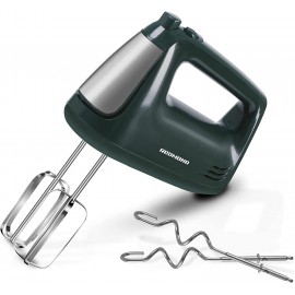 REDMOND Electric Hand Mixer 5-Speed Hand Mixer with Turbo Mode Electric Mixer Handheld with Stainless Steel Beaters and Dough Hooks for Brownies Red Velvet Cake 250W Green B099NG3NWX