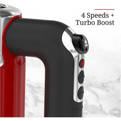 Russell Hobbs MX3100RDR Retro Style Hand Mixer 4 Speeds + Turbo Boost Red B07PNKBW43