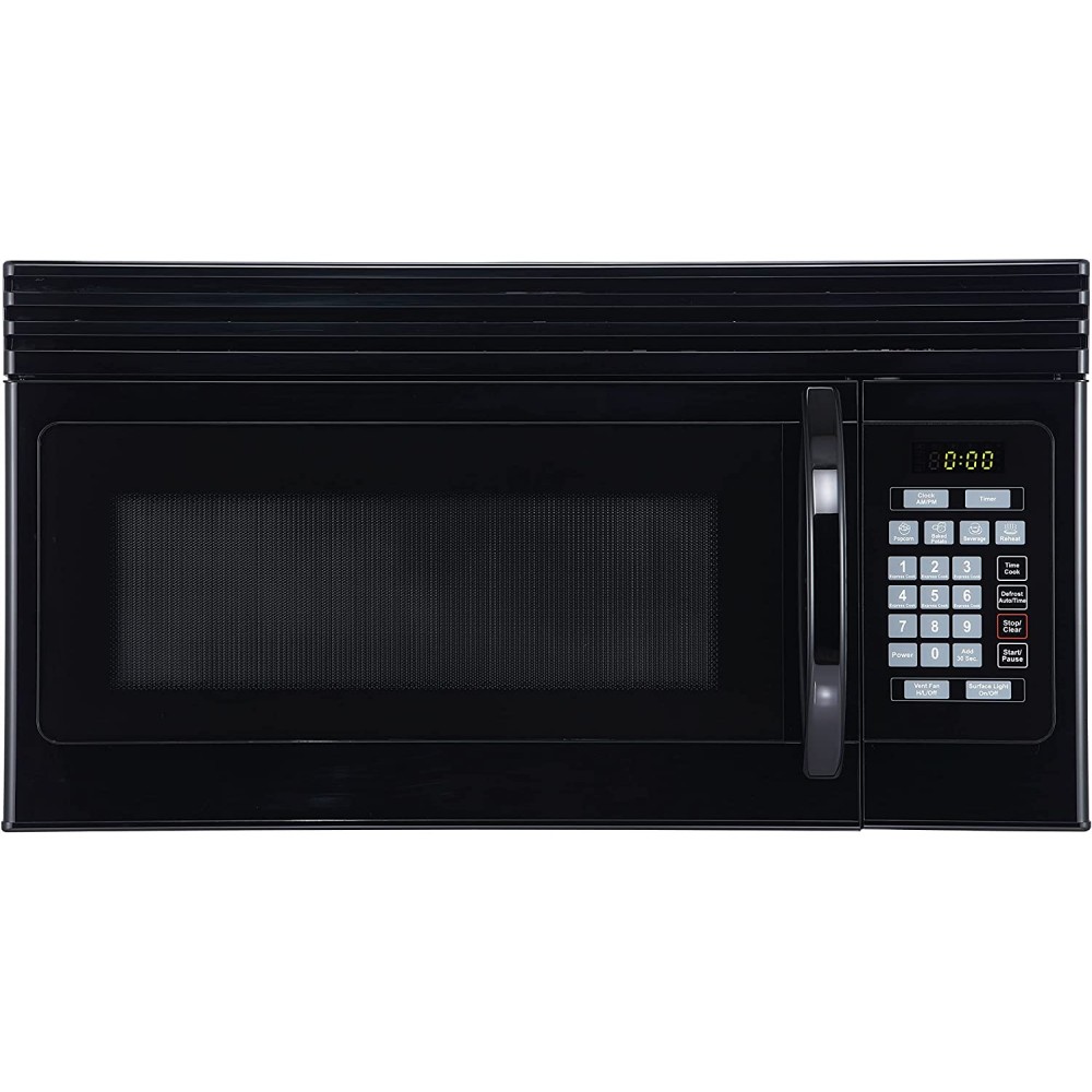 BLACK+DECKER Range Microwave with Top Mount Air Recirculation Vent 1.6-Cu. Ft. 1000-Watt Incandescent Lighting Safety Lock B09XJGV4CH