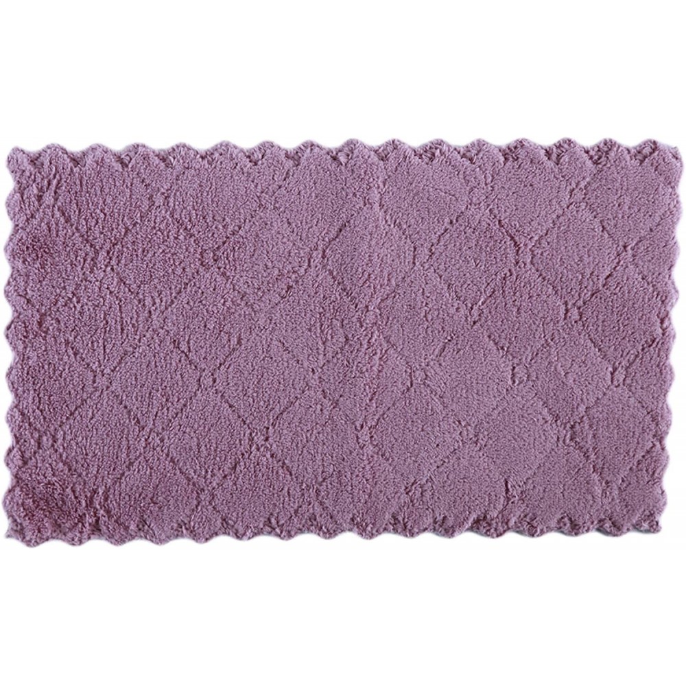 Hsakess Kitchen Cloth Dish Towel Double-Sided Absorbent Coral Velvet Dishtowels Absorbent Microfiber Cleaning Cloth Towels Nonstick Oil Washable Fast Drying,Purple Grey B09BQXD5S5
