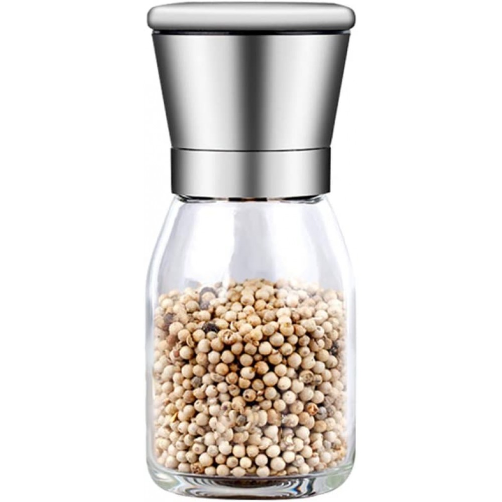 klm Professional Chef's Pepper Grinder Or Salt Shaker-The Best Wire Drawing Machine with Brushed Stainless Steel Ceramic Blades and Adjustable Thickness B08M63BCMD