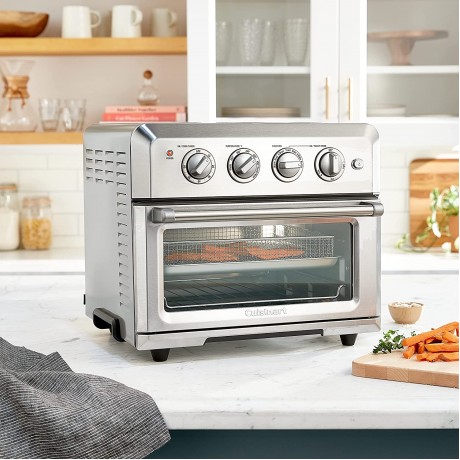 Cuisinart CTOA-122 Convection Toaster Oven Airfryer 1800-Watt Motor with 6-in-1 Functions and Wide Temperature Range Extra Large Capacity Toaster Oven with 60-Minute Timer Auto-Off Stainless Steel B08TGG8CCT