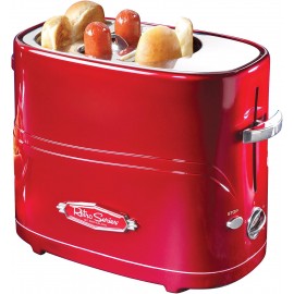 Nostalgia 2 Slot Hot Dog and Bun Toaster with Mini Tongs Hot Dog Toaster Works with Chicken Turkey Veggie Links Sausages and Brats Retro Red B005Q8X6IO