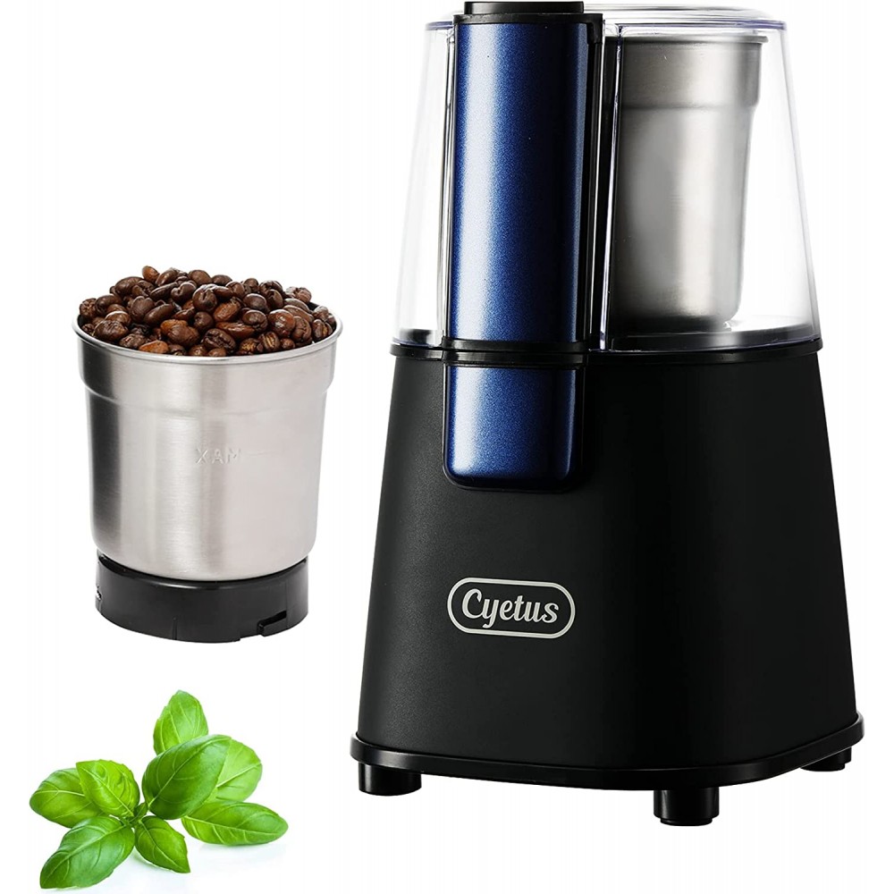 CYETUS Electric Coffee Bean Grinder CYK7201 Herb Grinder Spice Grinder Espresso Grinder with 1 Removable Stainless Steel Bowl B09JNLF8TQ