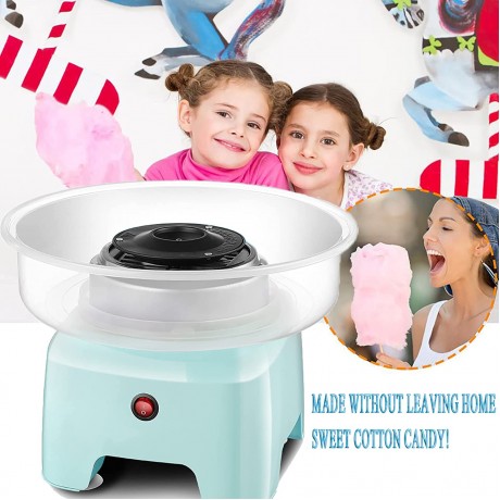IUKOENTE Cotton Candy Maker Cotton Candy Machine for Kids,Efficient Electric Heating-Include Large Splash Guard 10 Cones and Sugar Scoops for Family Birthday Party and GiftBlue B09QKR4F6G