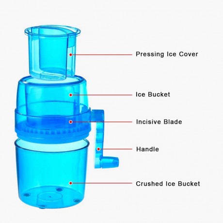 Manual Ice Shaver Shaved Ice Machine Snow Cone Machine Premium Portable Ice Crusher Comfortable to Hold Food-grade Materials Snow Cone Maker with Four Anti-skid Pads for Home and Commercial B096M4QF4J
