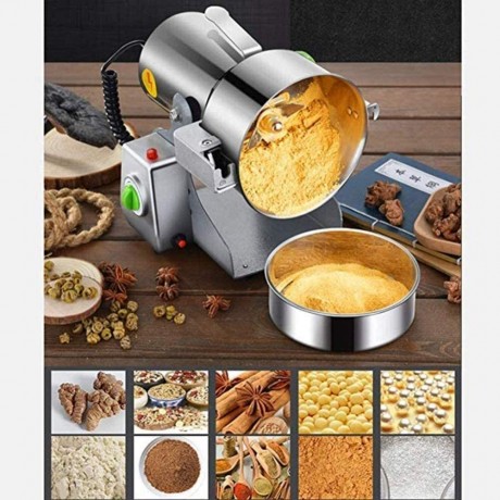 Grain Mills Electric Grain Mill Grinder Stainless Steel Grains Spices Herbs Cereals Coffee Dry Food Grinder Mill Grinding Machine B0B1F1QZZM