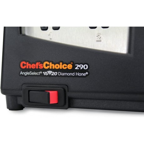 Chef’sChoice 290 Knife Sharpeners AngleSelect Hybrid 15 and 20-Degree Diamond Hone 3-Stage Black B00DR90G3W