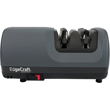 EdgeCraft E315 Electric Knife Sharpeners for 15-Degree Straight and Serrated Knives Diamond Abrasives Precision Angle Control 2-Stage Gray B09K8JYGF1