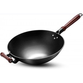 HANDIYA Wok Cookery Household Non-Stick Wok Wok Thickened Smokeless Pan Cookware Induction Cooker General Wok Size : 36CM B0B4HGYMS5