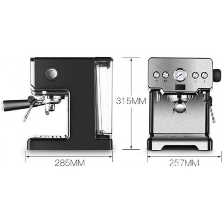 Coffee Machine,15 Cup Coffee Makers,15 Bar Italian Stainless Steel Semi-Automatic Coffee Maker,Cappuccino Milk Bubble Maker Espresso Coffee Machine for Home B08CHGTQZ6