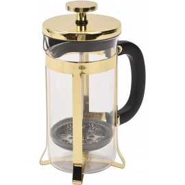 Shop LC Home Room Decor Golden French Press Portable Coffee Maker in Stainless Steel with 2 Layer of Filtration 350 ml B09WYTL4NY