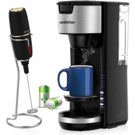 Singles Serve Coffee Makers For K Cup Pod & Coffee Ground Mini 2 In 1 Coffee Maker Machines 30 Oz Reservoir Brew Strength Control Small Coffee Brewer Machine for office Home Kitchen B09XHSC24Q