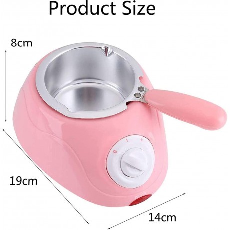 Byjia Electric Chocolate Melter Plastic Hot Chocolate Melting Pot Electric Fondue Melter Machine Kitchen Tool with DIY Mould Set,Pink B08R63JGBH