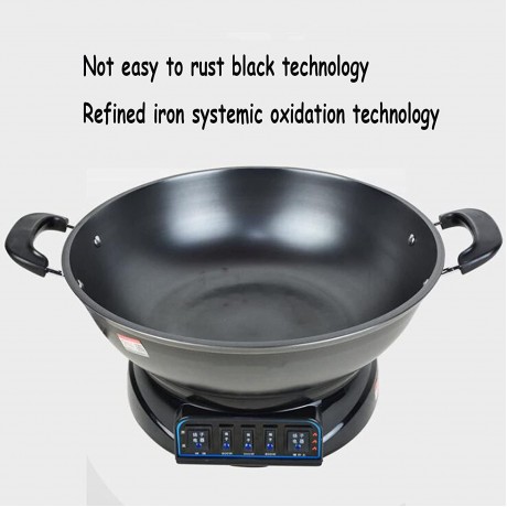 Multifunctional electric frying pan refined cast iron electric steamer multifunctional household anti-drying large-capacity electric hot pot electric hot pot non-stick electric hot pot easy to cl B096ZXQJKS