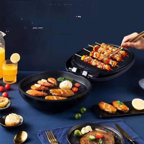 Electric Baking Pan Double-sided Heating Multi-function Frying Pancake Maker 30CM Breakfast Machine Color : As shown Size : One size yubin1993 Color : As Shown Size : One Size B0B3LY1XP2