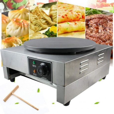 Electric Crepe Maker,Electric Pancakes Baker Machine,16 Electric Nonstick Crepe Pan 110V 3KW for Blintzes Eggs and Pancakes +Wooden Spatula B07ZGH2647