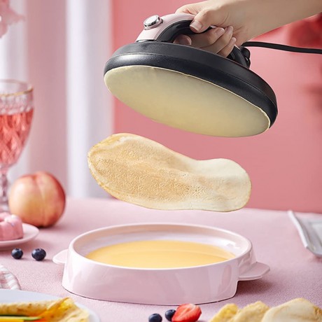 JJINPIXIU Crepe Maker Pancake Maker Melaleuca Cake Pancake Maker Portable Non-Stick Pan with Food Bowl 3 Levels of Firepower Adjustable Suitable for Crepes Corn Tortillas Cakes B09MD51VYM