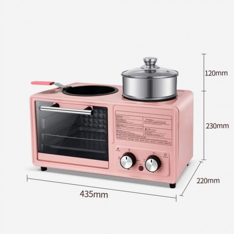 KYC Home Breakfast Machine Four in one Multifunctional Small Oven Breakfast Machine Frying pan Oven Boiling Pot Solve Your Breakfast Problems B08F7VDM9X
