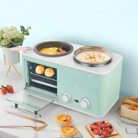 KYC Home Breakfast Machine Multifunctional Four-in-one Small Oven Sandwich Maker a Breakfast Machine Includes Frying pan Oven Boiling Pot Steamer, B08F7VSTS8